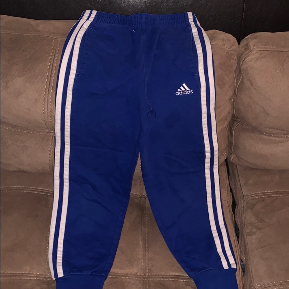 Royal blue adidas sweatpants